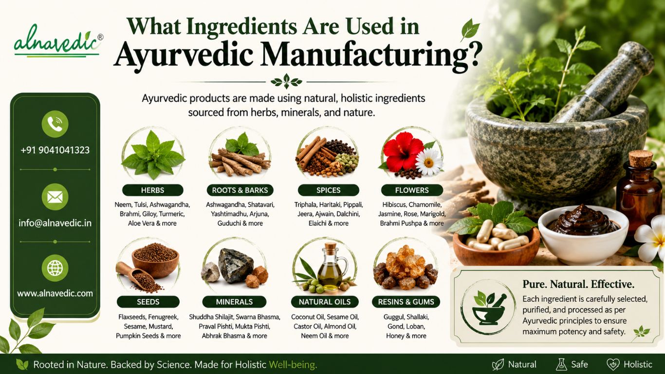 What Ingredients Are Used in Ayurvedic Manufacturing?
